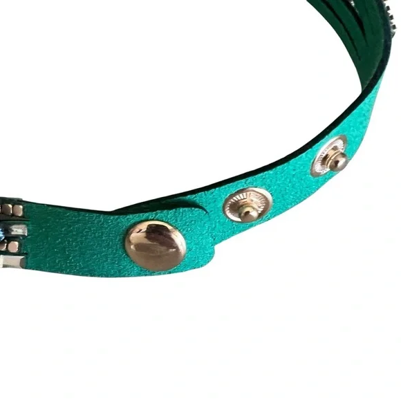 Chic Green and Gold Wrap Bracelet or Choker - Picture 7 of 7